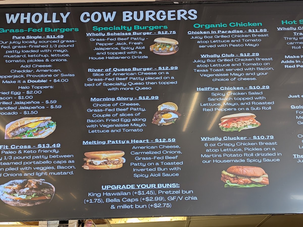 Wholly Cow Burgers Menu - Image 2