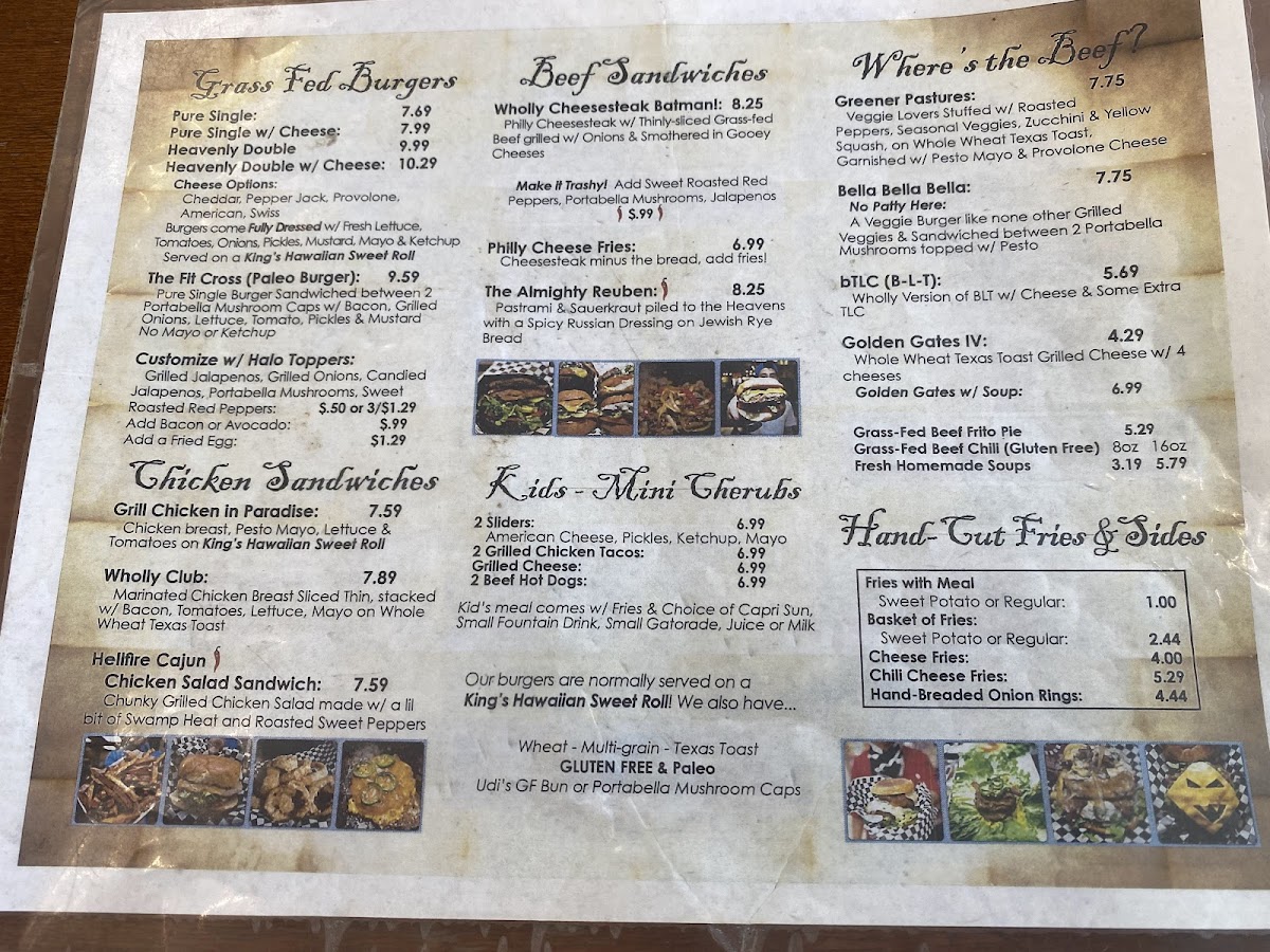 Wholly Cow Burgers Menu - Image 4